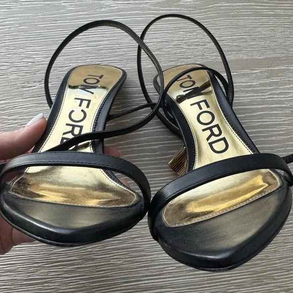 Tom Ford Padlock Pointy Toe Sandals Heels